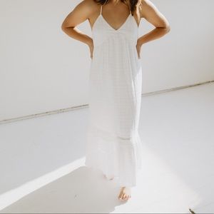 White, long aerie dress
